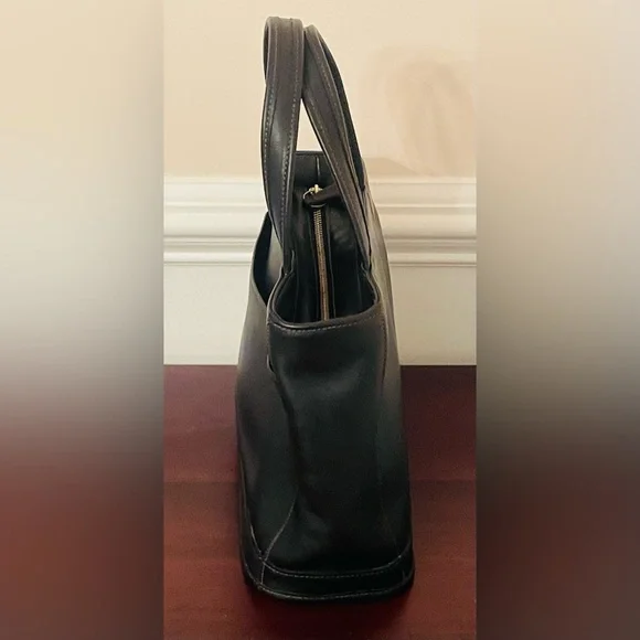 Pristine VTG Coach Bleecker Black Satchel Medium Bag Tote Purse Leather 9303 USA - Picture 3 of 13